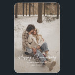 Custom Anniversary Photo Personalized text modern  Magnet<br><div class="desc">Custom anniversary photo.  Personalized text.  Modern and stylish.</div>