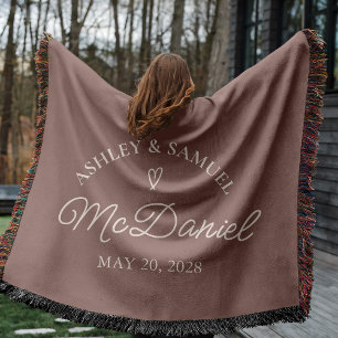 Custom Anniversary Woven Blanket Gift for Couples