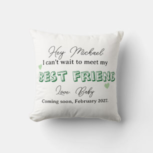 custom announcement pregnancy throw pillow