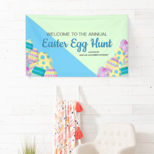 Custom Annual Easter Egg hunt signage hosted by Banner