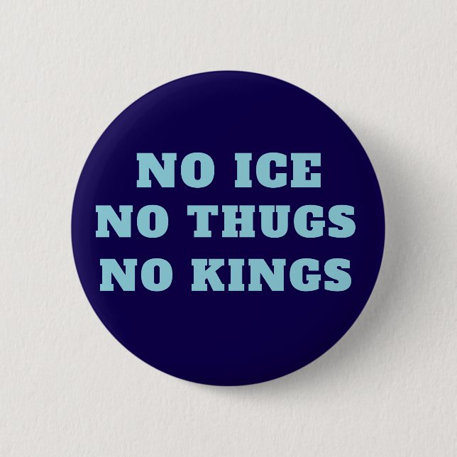 Custom Anti ICE Protest Yard Signs 2 Inch Round Button (Front)