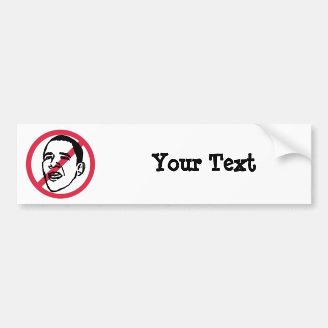 Custom Anti-Obama Bumper Sticker (Front)