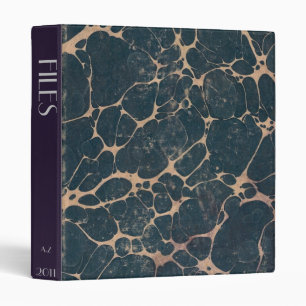 CUSTOM Antique Style Book Marbled File Binder