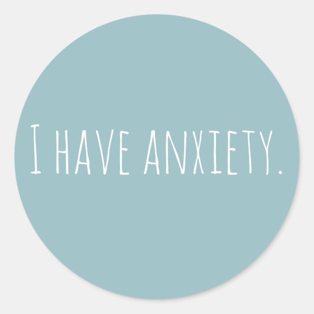 Custom Anxiety Mental Health Classic Round Sticker (Front)