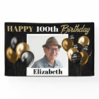 Custom Any Age Gold Personalized Photo Birthday