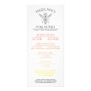 Custom Apiary Honey Menu