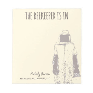 CUSTOM Apiary Name Notepad with Beekeeper
