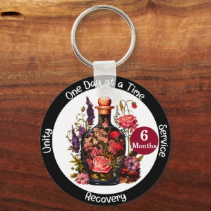 Custom Apothecary Recovery Milestone Gift Keychain