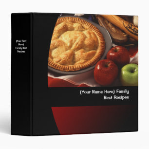 Custom Apple Pie Image Recipe/Menu Food Binder