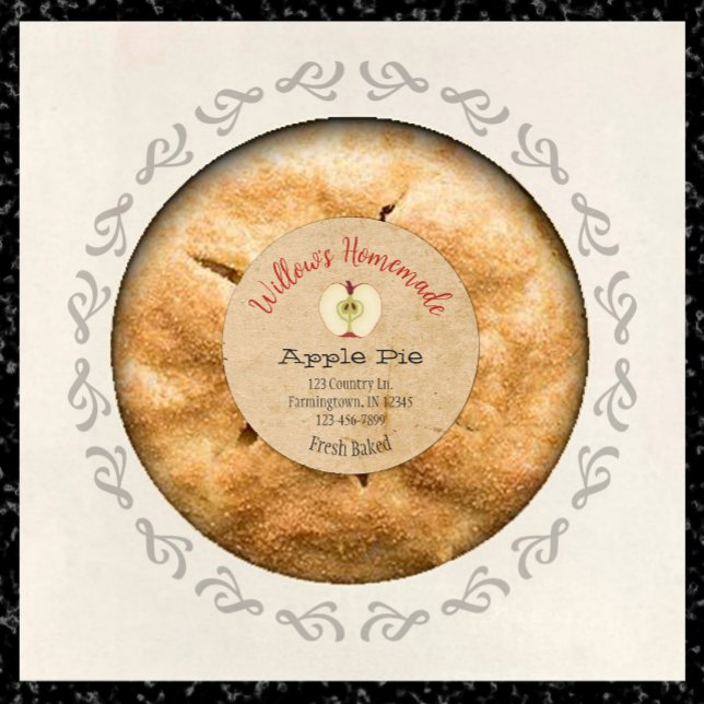  Custom Apple Pie Product Sticker (Apple Pie Stickers)