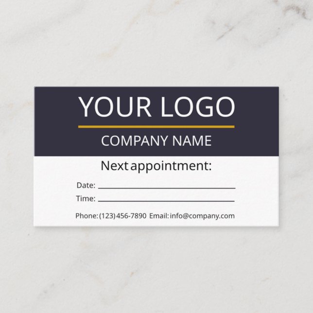 Custom Appointment Card Template (Front)