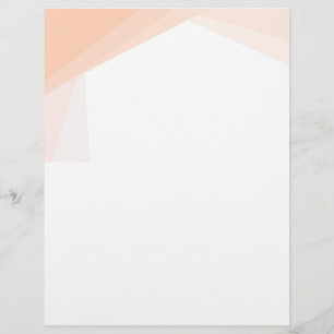 Custom Apricot White Colour Creative Blank Templat Letterhead