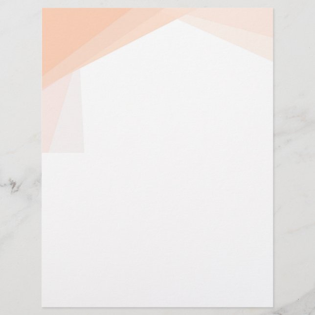 Custom Apricot White Colour Creative Blank Templat Letterhead (Front)