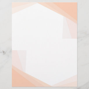 Custom Apricot White Colour Elegant Blank Template Letterhead