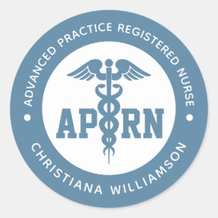 Custom APRN Advanced Practice Registered Nurse Classic Round Sticker