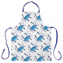 Custom Apron with Original Blue Crab Design