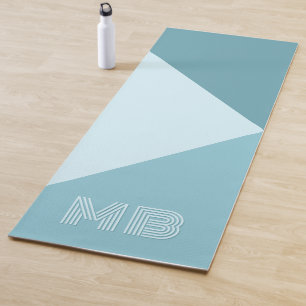 Custom Aqua Teal Seafoam Ocean Blue Colored Yoga Mat