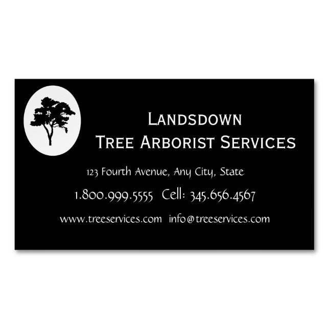Custom Arborist Tree Services  Business Card (Front)