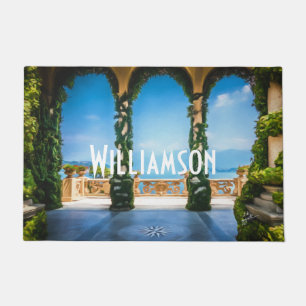 Custom Arches of Italy Family Name Elegant Doormat