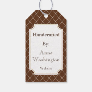 Custom Argyle Handcrafted Artist Gift Tag