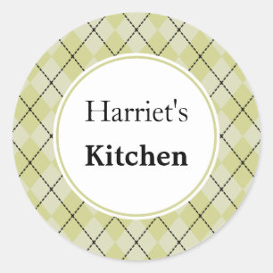 Custom Argyle Kitchen Stickers