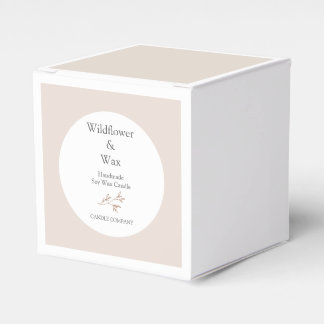 Custom Artisan Candle Business Branding Favor Box