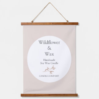 Custom Artisan Candle Business Branding Hanging Tapestry