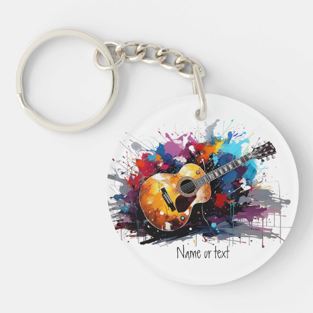 Custom Artistic Abstract Guitar Music Lover's Art  (Devant)