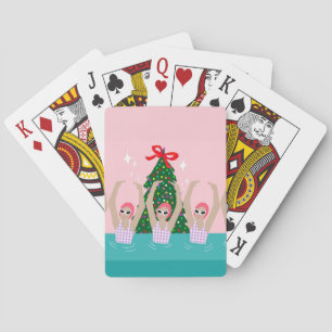 Custom Artistic Swimmers Illustration Swimming  Playing Cards