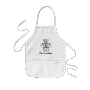 Custom arts and crafts apron for kids   Robot