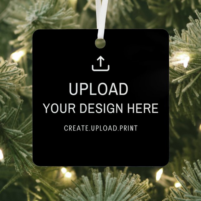 Custom Artwork, Photo, or Design Metal Ornament (Insitu)