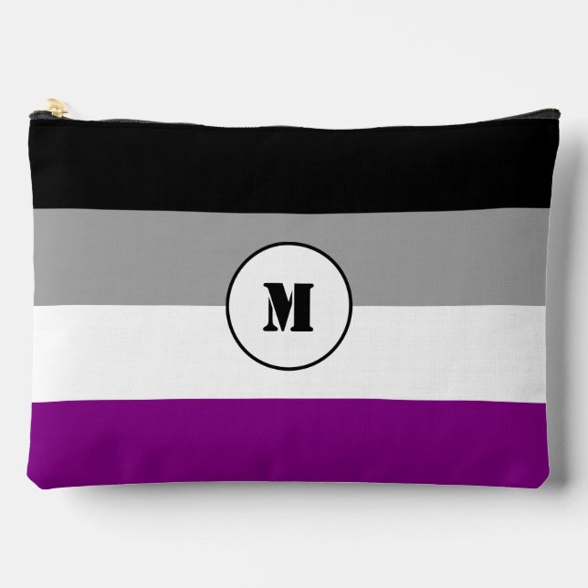 Custom asexuality flag  accessory pouch (Front)