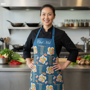Custom Asian Food Pattern Apron