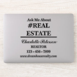 Custom Ask Me About Real Estate Laptop