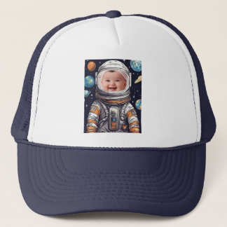 Custom Astronaut Cutout Photo Personalized  Trucker Hat