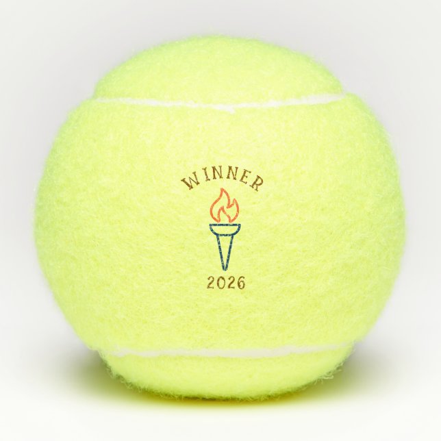 Custom Athletic Torch Giftable  Tennis Balls (Front)