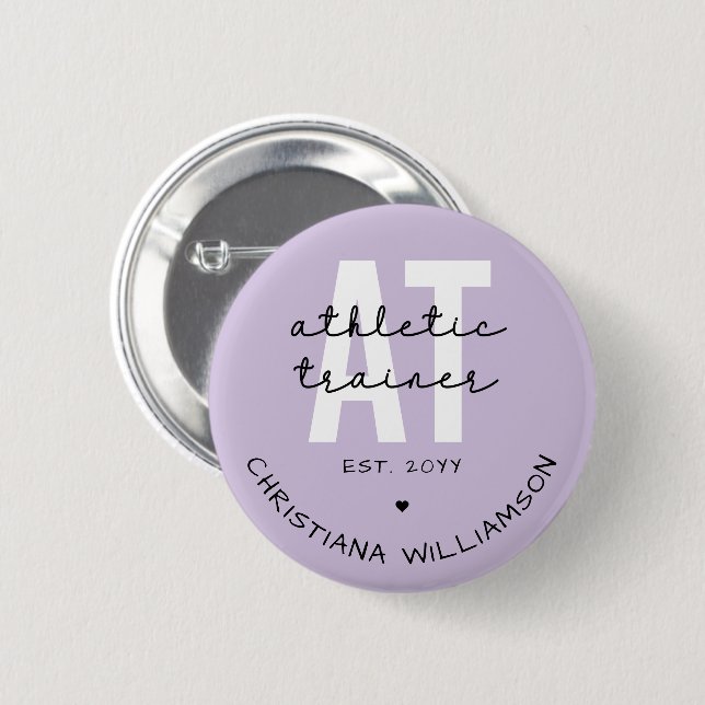 Custom Athletic Trainer AT athletic training  2 Inch Round Button (Front & Back)