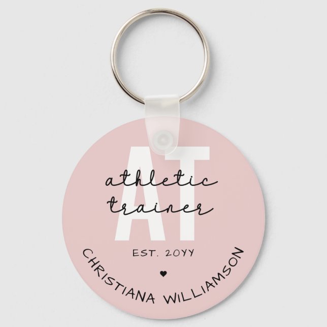 Custom Athletic Trainer AT athletic training Keychain (Front)