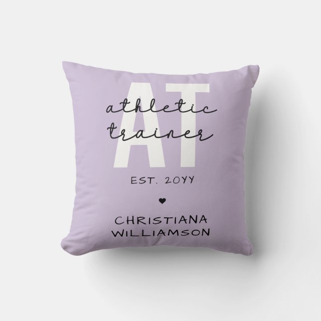 Custom Athletic Trainer AT athletic training Throw Pillow (Front)