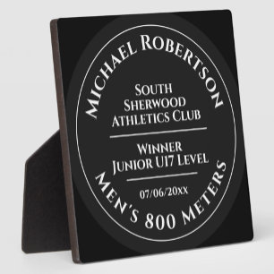 Custom Athletics Track Field Placement Trophy Plaque