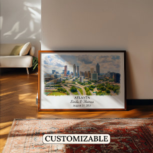Custom Atlanta Wall Art, Georgia Poster