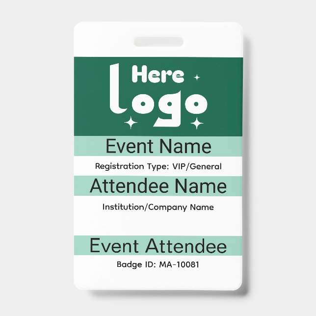 Custom attendee badge conference (Front)
