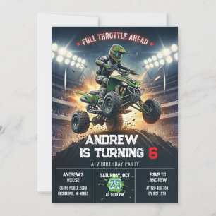 Custom ATV Birthday Party Invitation 