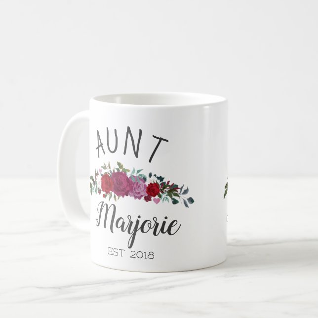Custom Aunt Coffee Mug (Front Left)