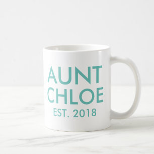 Custom Aunt Mug   New baby Pregnancy Announcement