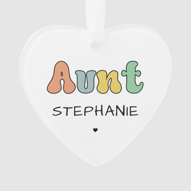 Custom Aunt Retro Gift | Best Aunt Ever  Ornament (Front)