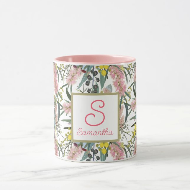 Custom Aussie Native Bush Blooms Mug (Center)