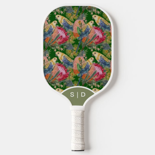 Custom Australian Pale-headed Rosella Pickleball Paddle (Front)