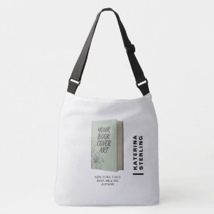 Custom Author Book Cover White Crossbody Bag 