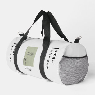 Custom Author Book Cover White Duffel Bag